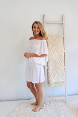 Holiday Dreaming Short Beach Dress/Top In White