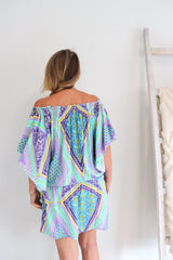 Holiday Dreaming Short Beach Dress/Top In Pastel Aztec