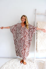 Long Kaftan In Mediterranean Chocolate