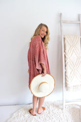 Short Kaftan With Tassels In Clay Tie Dye