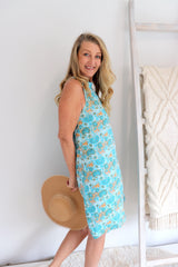 Tahiti Dress in Seaside Bloom