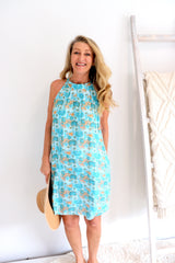 Tahiti Dress in Seaside Bloom