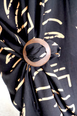 Long Kaftan In Lunar Black