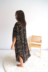 Long Kaftan In Lunar Black