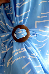 Long Kaftan In Lunar Coastal Blue