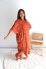 Long Kaftan In Lunar Terracotta