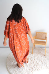 Long Kaftan In Lunar Terracotta