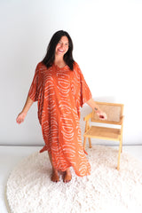 Long Kaftan In Lunar Terracotta