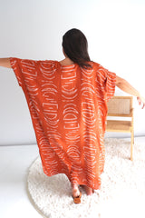 Long Kaftan In Lunar Terracotta