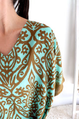 Long Kaftan In Pendant Mint