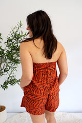 Maldives Short Jumpsuit In Heaven's Rain Rust
