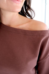 Manhattan Cotton Tee in Chocolate