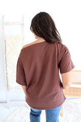 Manhattan Cotton Tee in Chocolate
