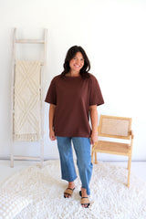 Manhattan Cotton Tee in Chocolate