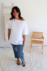 Manhattan Cotton Tee in White