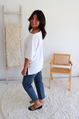 Manhattan Cotton Tee in White