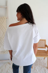 Manhattan Cotton Tee in White