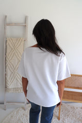 Manhattan Cotton Tee in White