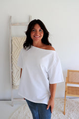 Manhattan Cotton Tee in White