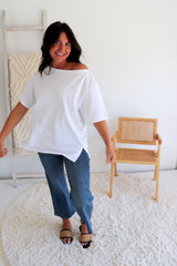 Manhattan Cotton Tee in White