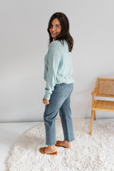 Long Weekend Sweater in Teal