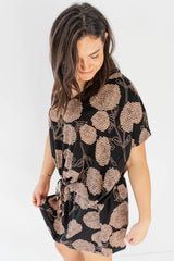Ultimate Short Beach Dress In Black Tea