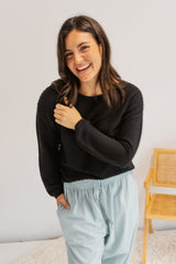 Coastal Knit Sweater in Black