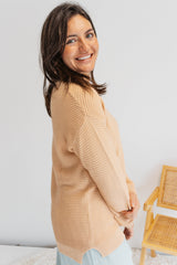 Coastal Knit Sweater in Salmon