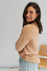 Coastal Knit Sweater in Salmon
