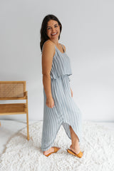 Byron Maxi Dress In Grey Nautica