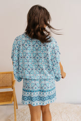 Ultimate Short Beach Dress In Mosaic Blue