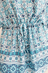 Ultimate Short Beach Dress In Mosaic Blue