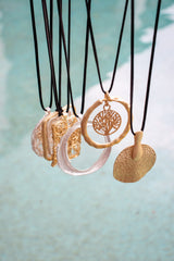 Gold/Silver Square Pendant Long Necklace