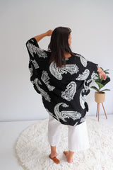 Set Free Batwing Top/Dress In Malta Black