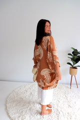 Set Free Batwing Top/Dress In Malta Sienna
