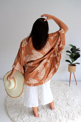 Set Free Batwing Top/Dress In Malta Sienna