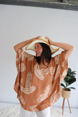 Set Free Batwing Top/Dress In Malta Sienna