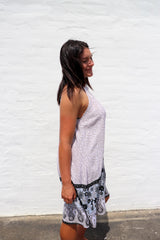 Tahiti Dress Taupe Fern