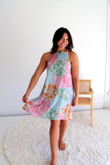 Tahiti Dress in Patch Pink/Blue