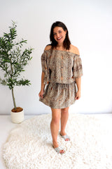 Holiday Dreaming Short Beach Dress/Top In Uluru Earth