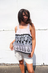 Vienna Top in Taupe Fern