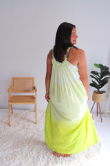 Celine Maxi Dress In Pineapple Lime Tie Dye