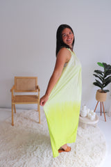 Celine Maxi Dress In Pineapple Lime Tie Dye