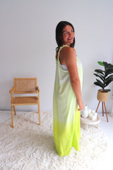 Celine Maxi Dress In Pineapple Lime Tie Dye