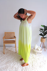 Celine Maxi Dress In Pineapple Lime Tie Dye