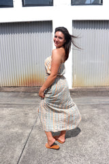 Daytripper Tube Maxi Dress In Olive Tie Dye