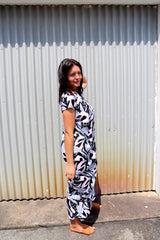 Island Holiday High Low Dress In Urban Aztec