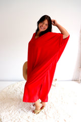 Long Kaftan In Red