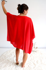 Short Kaftan in Red