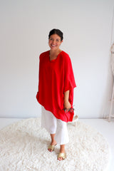 Short Kaftan in Red